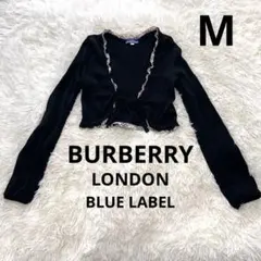 希少 BURBERRY ノバチェック フリル ボレロ カーディガン ホースロゴ