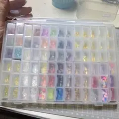 ネイルパーツセット 多色 収納ケース付き