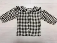 Aosta フリル付きチェックシャツ80〜90cm