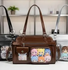 【新品】チョコレートブラウンが可愛い推しバッグ　ショルダー＋斜め掛け