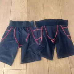 スライディングパンツ 黒/赤　2枚セット