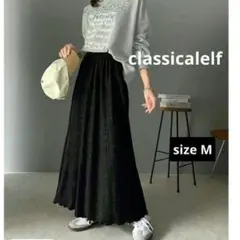 クラシカルエルフ　シャイニーベロアナロースカート　ブラック　M