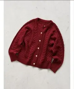 ケーブルニット カーディガン