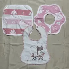 クリスマスツリー柄スタイ3点セット