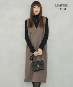 ICB コットンダンボール ジャンパースカート 【洗える·WEB限定】