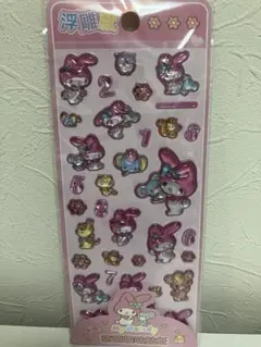 【新品】マイメロ うるちゅる シール ぷくぷく 硬質 3D立体 海外正規品