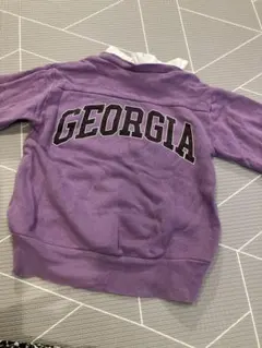 プティマイン　100 GEORGIAプリント スウェットトレーナー パープル