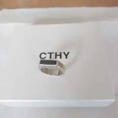 CTHY シルバー 950 ロジウムコーティング 天然石リング 完売品