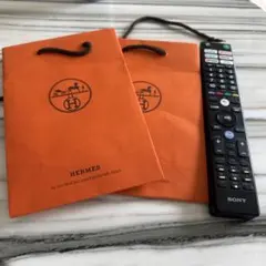 HERMES オレンジ ショップ袋 2枚セット