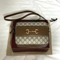 GUCCI ホースビット 1955 レザー 602089 巾着 復刻 ブラック GUCCI - GUCCI ホースビット 1955 レザー 602089 巾着 復刻 ブラックの