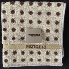 renoma PARIS タオルハンカチ ドット柄 ベージュ ブラウンのサムネイル