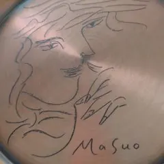 画家 池田満寿男 七宝焼 刻画 緑釉皿 5枚セット 署名入り 「星の女