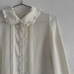 アンクルージュ　パールイエローブラウス　春