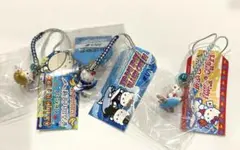 ハローキティ 根付 ストラップ　飛行機バージョン3個セット2