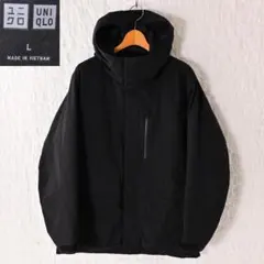 D5 Men L ユニクロ 黒 ハイブリッドダウンコート 6070