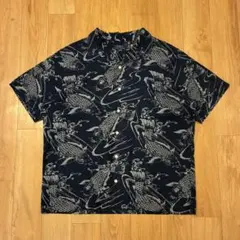 POLO RALPH LAUREN インディゴ染め リネン 開襟 アロハシャツのサムネイル