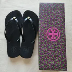 TORY BURCH THIN FLIP FLOP PVC ブラック 7のサムネイル