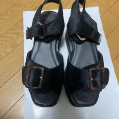 ベロア　ベッコウ　鼈甲　サンダルのサムネイル