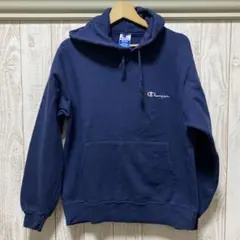 90年代 刺繍タグ アメリカ製 champion パーカー ネイビー