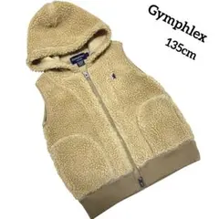 【Gymphlex】ジムフレックス　ボアベスト　フード　モコモコ　ダブルジップ