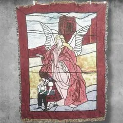BPiU アート ラグ ビンテージ 古着 USA製 天使 エンジェル 守護天使