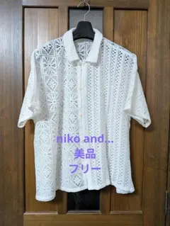 美品ニコアンド【niko and…】総レースシャツ（F）のサムネイル
