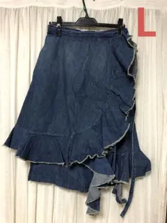 未使用　ユニクロ　JW ANDERSON デニム　ラッフルラップスカート+
