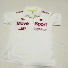 美品レディースM☆DESCENTE MOVESPORTロゴポロシャツ