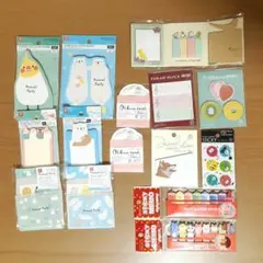 【未使用】 ダイカットメモ・ふせん・メッセージカード・レターセット まとめ売り