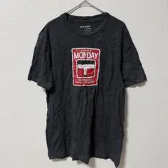 オールドネイビー プリント Ｔシャツ 丸首半袖 Ｓ 濃灰 綿混 カジュアルのサムネイル