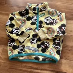 ミッキー柄フリースジャケット サイズ90 タグに名前シールあり