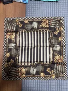 FENDI フェンディ 大判 ハンカチ バンダナ バッグ柄 チェーン スカーフ