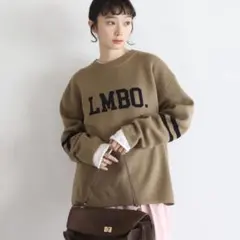 Bonjour Sagan LMBOロゴラウンドカットニットプルオーバー