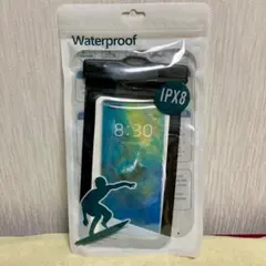 スマホ 防水ケース IPX8認定 水中撮影 顔認証 密封 保護 ブラック