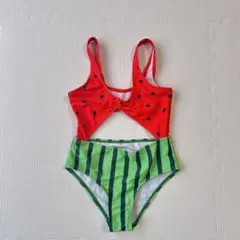 水着130 女の子　女子小学　スイカ　プール