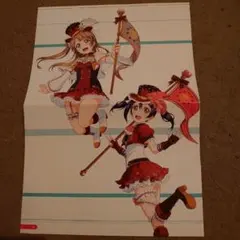 ラブライブ　両面ポスター#⑥　旗　南ことり&矢澤にこ　裏面は星空凛