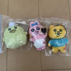 おぱんちゅうさぎ 着衣グマ　脱帽カッパ　ぬいぐるみマスコット 3点セットのサムネイル