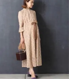 SWEET MOMMY 総レース 前開き ワンピース マタニティ 授乳服 Lのサムネイル