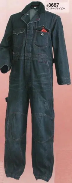 ビンテージツナギ　デニムツナギ　続服　Lサイズ　新品　要各サイズ確認して