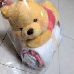 ディズニーストア新品ぬいぐるみ付きブランケットぬいバ くまのプーさん大きめ