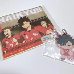 ハイキュー 一番くじ 音駒 黒尾鉄朗 色紙 アクリルキーホルダー