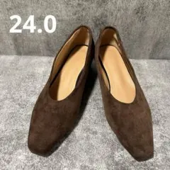 【SHEIN】ローヒールパンプス　茶色　38サイズ　スエード