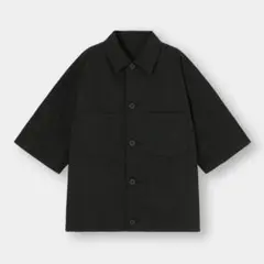 まさき様専用【GU】 シェフシャツ 5分袖☆XL ブラック オーバーサイズ