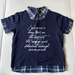COMME CA ISM 半袖Tシャツ 120A ネイビー