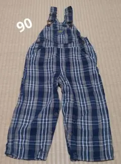 チェック柄オーバーオール 90サイズ