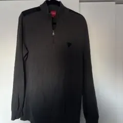 GUESS グレー ジッパー付きセーター L
