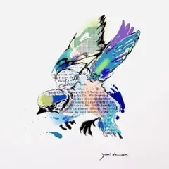 【アートポスターA4】雀 モダン 現代アート インテリア スタイリッシュ ポップ