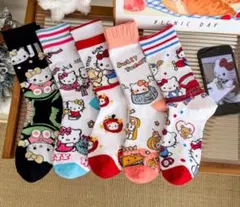 新品♡ハローキティ♡キャラクターソックス 靴下5足セット