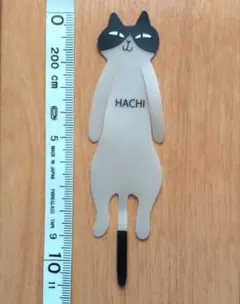 猫型しおり HACHI 約10cm　ねこ　ブックマーカー