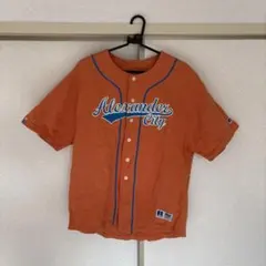 アレクサンダーシティ ボタンアップTシャツ オレンジ